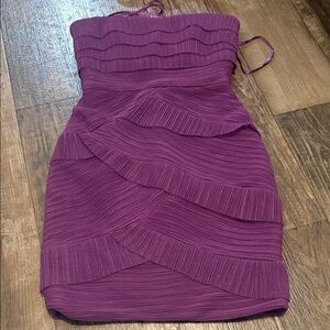 Elegant Dark Orchid Strapless Dress